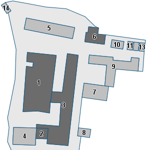 Porzione di cartografia che inquadra gli edifici di questa scheda