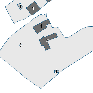 Porzione di cartografia che inquadra gli edifici di questa scheda
