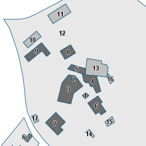 Porzione di cartografia che inquadra gli edifici di questa scheda
