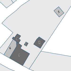Porzione di cartografia che inquadra gli edifici di questa scheda
