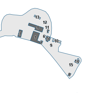 Porzione di cartografia che inquadra gli edifici di questa scheda