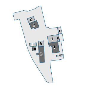 Porzione di cartografia che inquadra gli edifici di questa scheda