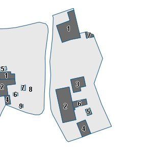 Porzione di cartografia che inquadra gli edifici di questa scheda