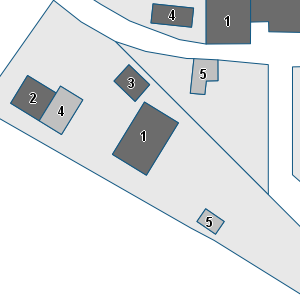 Porzione di cartografia che inquadra gli edifici di questa scheda