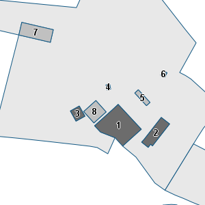 Porzione di cartografia che inquadra gli edifici di questa scheda