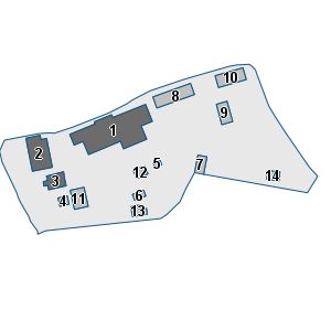 Porzione di cartografia che inquadra gli edifici di questa scheda
