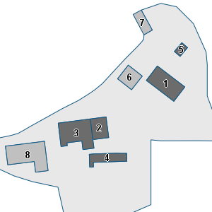 Porzione di cartografia che inquadra gli edifici di questa scheda