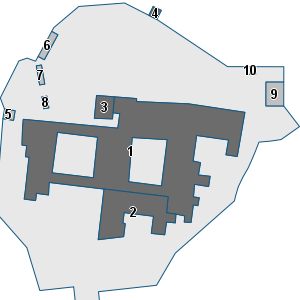 Porzione di cartografia che inquadra gli edifici di questa scheda
