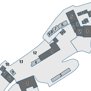 Porzione di cartografia che inquadra gli edifici di questa scheda