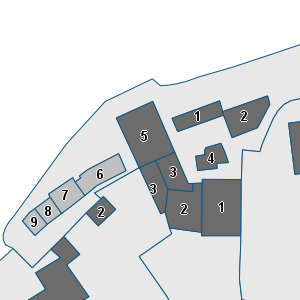 Porzione di cartografia che inquadra gli edifici di questa scheda