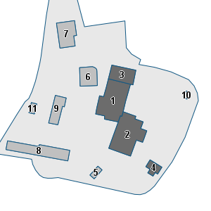 Porzione di cartografia che inquadra gli edifici di questa scheda