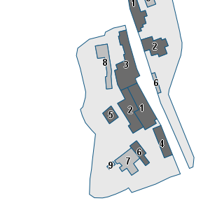 Porzione di cartografia che inquadra gli edifici di questa scheda