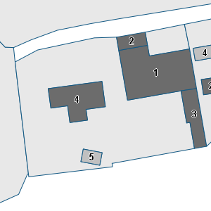 Porzione di cartografia che inquadra gli edifici di questa scheda