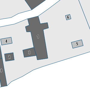 Porzione di cartografia che inquadra gli edifici di questa scheda