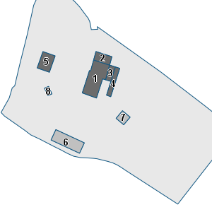 Porzione di cartografia che inquadra gli edifici di questa scheda