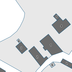 Porzione di cartografia che inquadra gli edifici di questa scheda