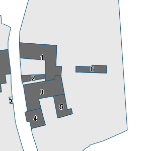 Porzione di cartografia che inquadra gli edifici di questa scheda