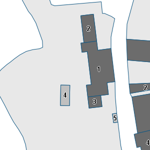 Porzione di cartografia che inquadra gli edifici di questa scheda