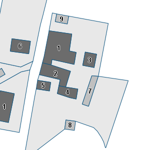 Porzione di cartografia che inquadra gli edifici di questa scheda