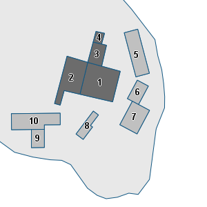Porzione di cartografia che inquadra gli edifici di questa scheda