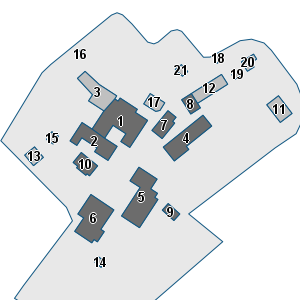Porzione di cartografia che inquadra gli edifici di questa scheda