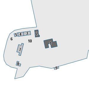 Porzione di cartografia che inquadra gli edifici di questa scheda