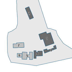 Porzione di cartografia che inquadra gli edifici di questa scheda