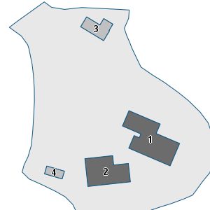 Porzione di cartografia che inquadra gli edifici di questa scheda