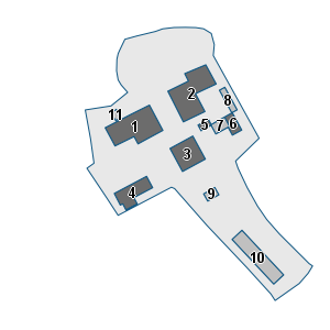 Porzione di cartografia che inquadra gli edifici di questa scheda
