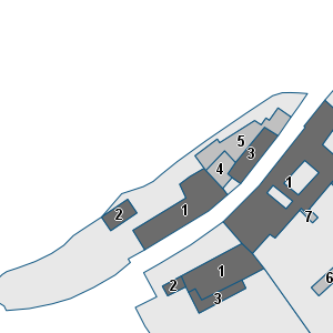 Porzione di cartografia che inquadra gli edifici di questa scheda