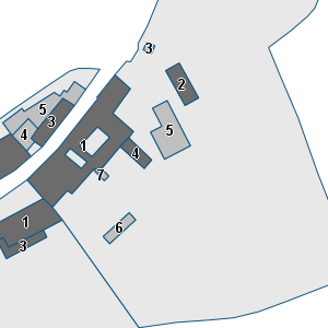 Porzione di cartografia che inquadra gli edifici di questa scheda