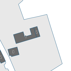 Estratto della cartografia: sono visibili al centro gli Edifici associati alla Scheda normativa n°140