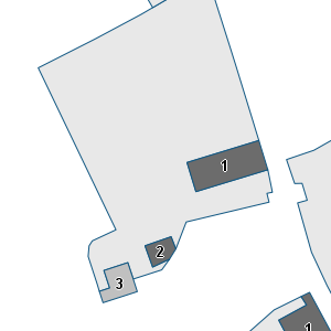 Estratto della cartografia: sono visibili al centro gli Edifici associati alla Scheda normativa n°141