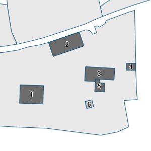 Estratto della cartografia: sono visibili al centro gli Edifici associati alla Scheda normativa n°189