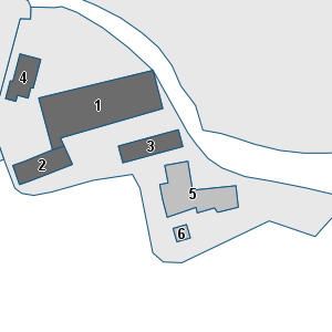 Estratto della cartografia: sono visibili al centro gli Edifici associati alla Scheda normativa n°416