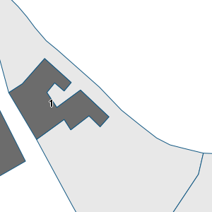 Estratto della cartografia: sono visibili al centro gli Edifici associati alla Scheda normativa n°422