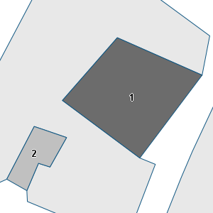 Estratto della cartografia: sono visibili al centro gli Edifici associati alla Scheda normativa n°451