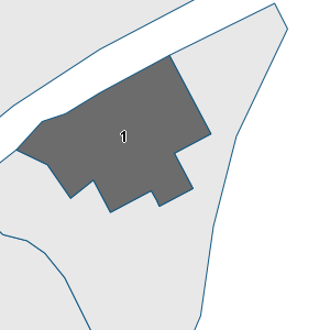 Estratto della cartografia: sono visibili al centro gli Edifici associati alla Scheda normativa n°483