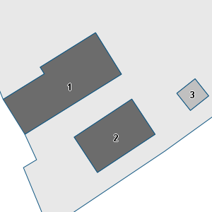 Estratto della cartografia: sono visibili al centro gli Edifici associati alla Scheda normativa n°580