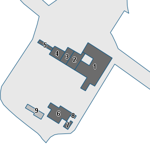 Estratto della cartografia: sono visibili al centro gli Edifici associati alla Scheda normativa n°650
