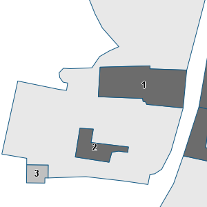 Estratto della cartografia: sono visibili al centro gli Edifici associati alla Scheda normativa n°673