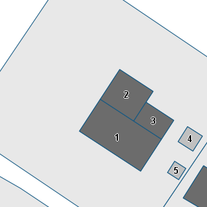Estratto della cartografia: sono visibili al centro gli Edifici associati alla Scheda normativa n°688