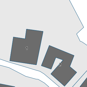 Estratto della cartografia: sono visibili al centro gli Edifici associati alla Scheda normativa n°694