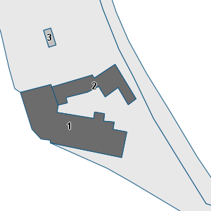 Estratto della cartografia: sono visibili al centro gli Edifici associati alla Scheda normativa n°757
