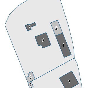 Estratto della cartografia: sono visibili al centro gli Edifici associati alla Scheda normativa n°769