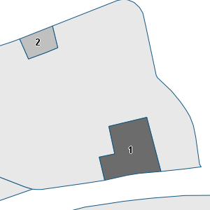 Estratto della cartografia: sono visibili al centro gli Edifici associati alla Scheda normativa n°787
