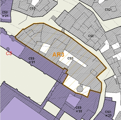 Estratto della cartografia che inquadra l'area interessata