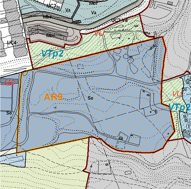 Estratto della cartografia che inquadra l'area interessata