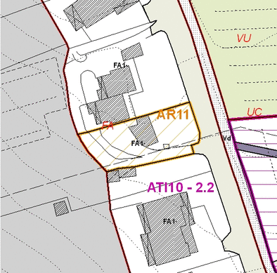 Estratto della cartografia che inquadra l'area interessata