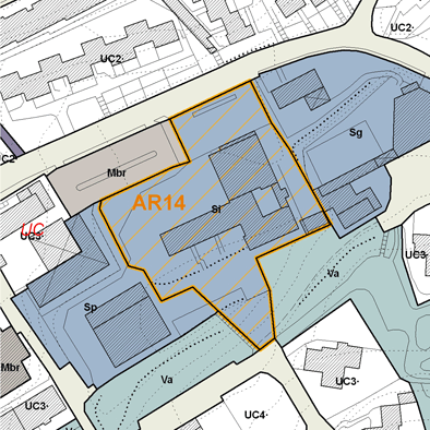 Estratto della cartografia che inquadra l'area interessata